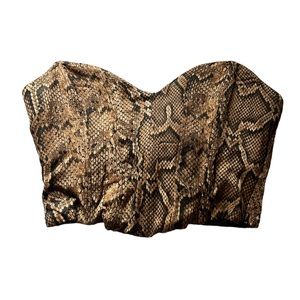 Bardot Lila bustier corset snakeskin top NWT medium